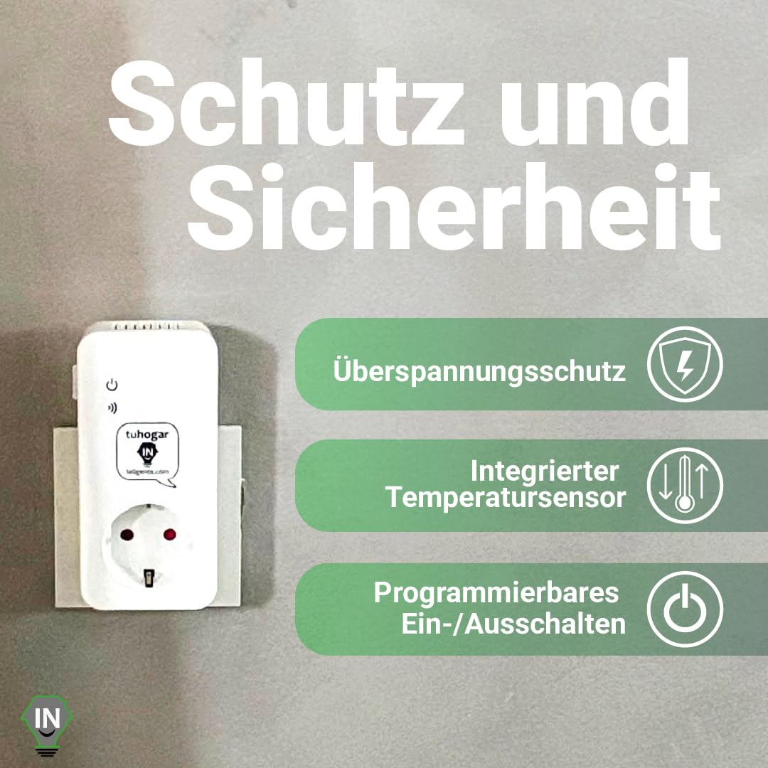 Intelligente Steckdose ohne Internet/WLAN | Benötigt GSM/4G-SIM-Karte | Mit Temperatursensor und Fernsteuerung per SMS, Anruf oder APP | Sofortige Benachrichtigung bei Stromausfall