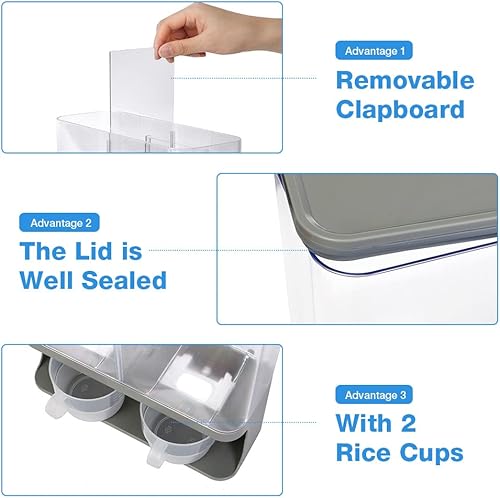 Miniatura 7 de Conworld Dispensador de detergente para ropa, dispensador de perlas de aroma montado en la pared para organización y almacenamiento de lavandería,