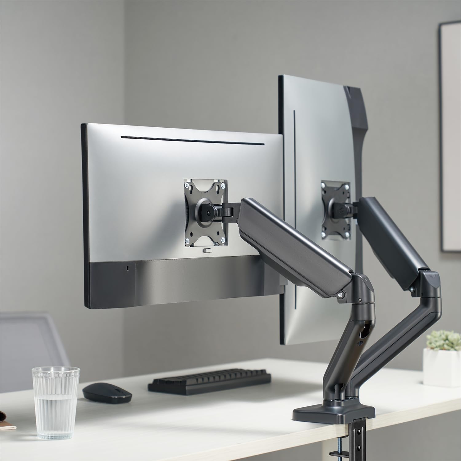 Advance Ergomount Dual Supporto per Monitor PC Standard o Curvo