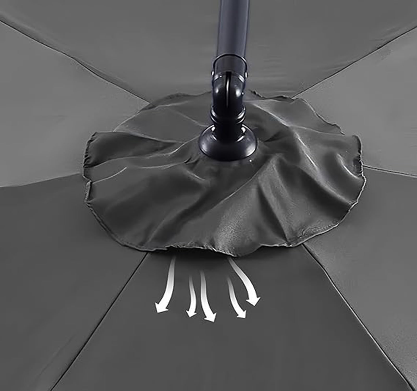 Toile de Rechange pour Parasol 200/230/250/270/300/350 cm À 6/8 Baleines Polyester Auvent de Remplacement pour Parasol de Cour Jardin Plage