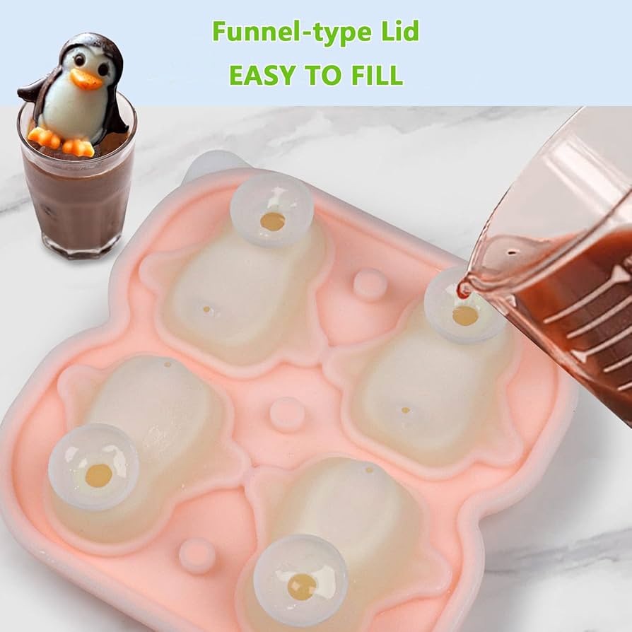 Amazon.co.jp: IDVVSSX ペンギンアイスキューブ型 楽しい形の