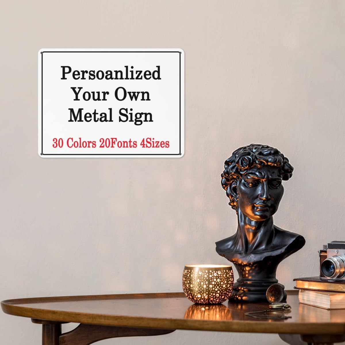Custom Signs Outdoor Metal,Make Your Own Sign 8"X12", Add Photo Text Logo Personalized Sign, Customize For Office, Business, Workplace, Office, Home, Airbnb, Delivery Signs