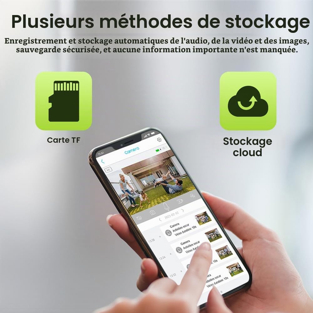 SHIWOJIA Camera Solaire Exterieur WiFi sans Fil, Tuya Exterieur, 2K Smart Life, 360° PTZ, Vision Nocturne Couleur, Audio Bidirectionnel, PIR Sirène (Noir)
