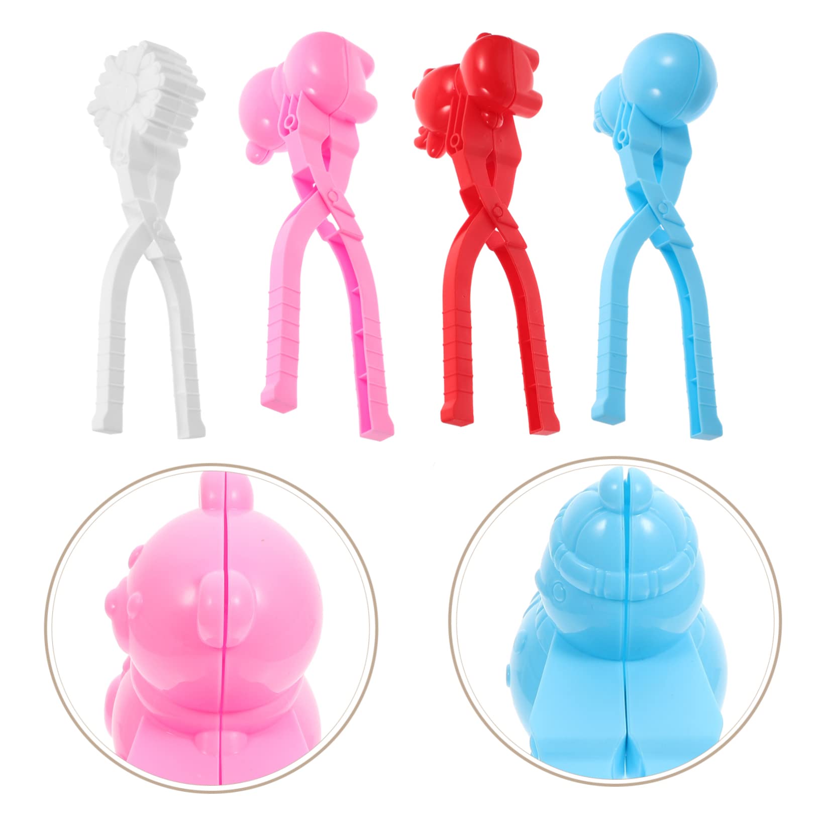 HANABASS 4Pcs Cartoon Makers Fun Snow for Outdoor Flexible Design for Easy Creation