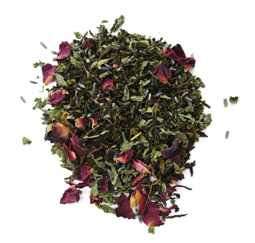 Image of Siyacha Tea Floral Hibiscus Mint Herbal Infusion, 500g Pouch, Caffeine Free Loose Leaf Tisane, Pure Spice Masala Blend, Natural Detox, Super Food Premium Blend, Brew Hot or Cold, Antioxidant Rich,