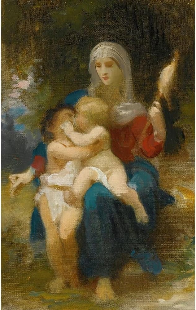 ArtDirect Study For Sainte Famille Unframed Art Print Giclee Poster by Bouguereau, William-Adolphe - Ready for Framing with Customization Sizes 6x10, 9x14, 13x20, 23x36, 30x48, and 38x60 Inches