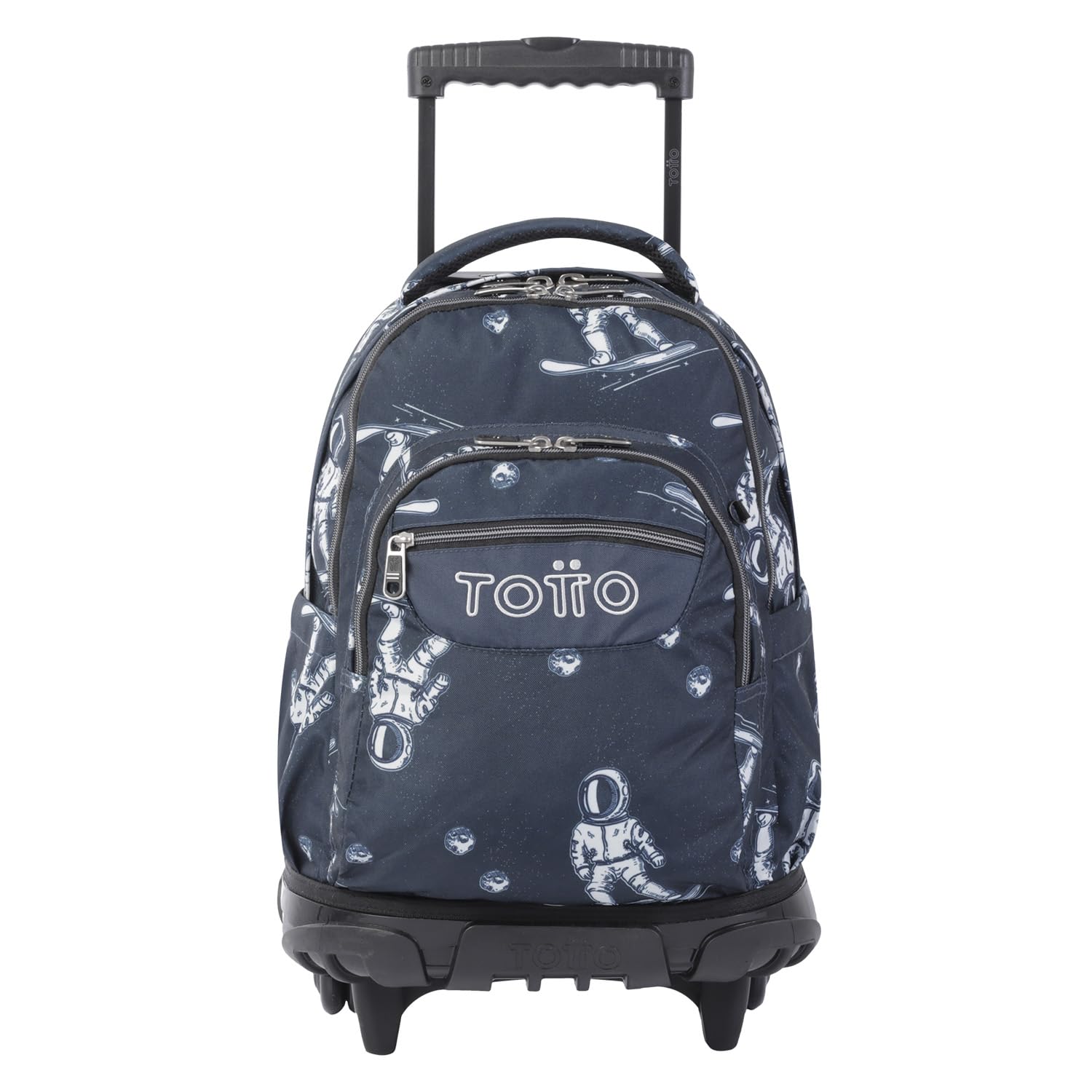 TOTTO Mochila escolar con ruedas estampado astronautas - Renglones TAMAÑO GRANDE