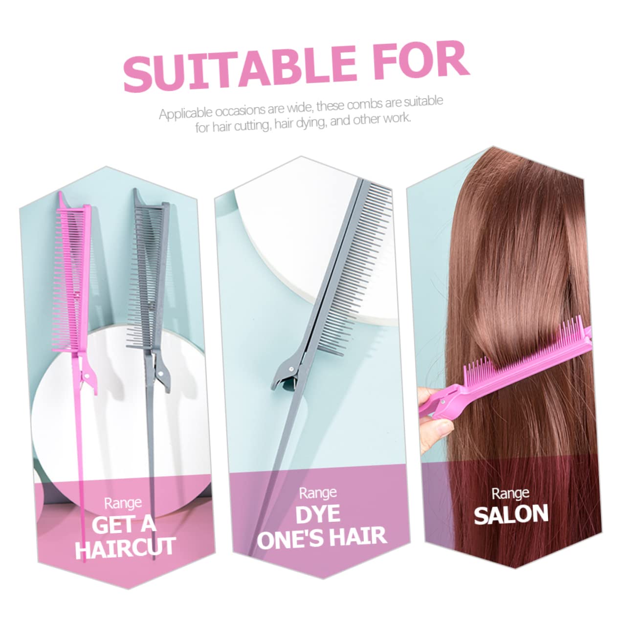Didiseaon Juego De 3 Peines De Fibra De Carbono Con Forma De De Rata Para Hombre Con Para Peinar El Cabello Para Mujeres Y Adolescentes (3 Unidades)
