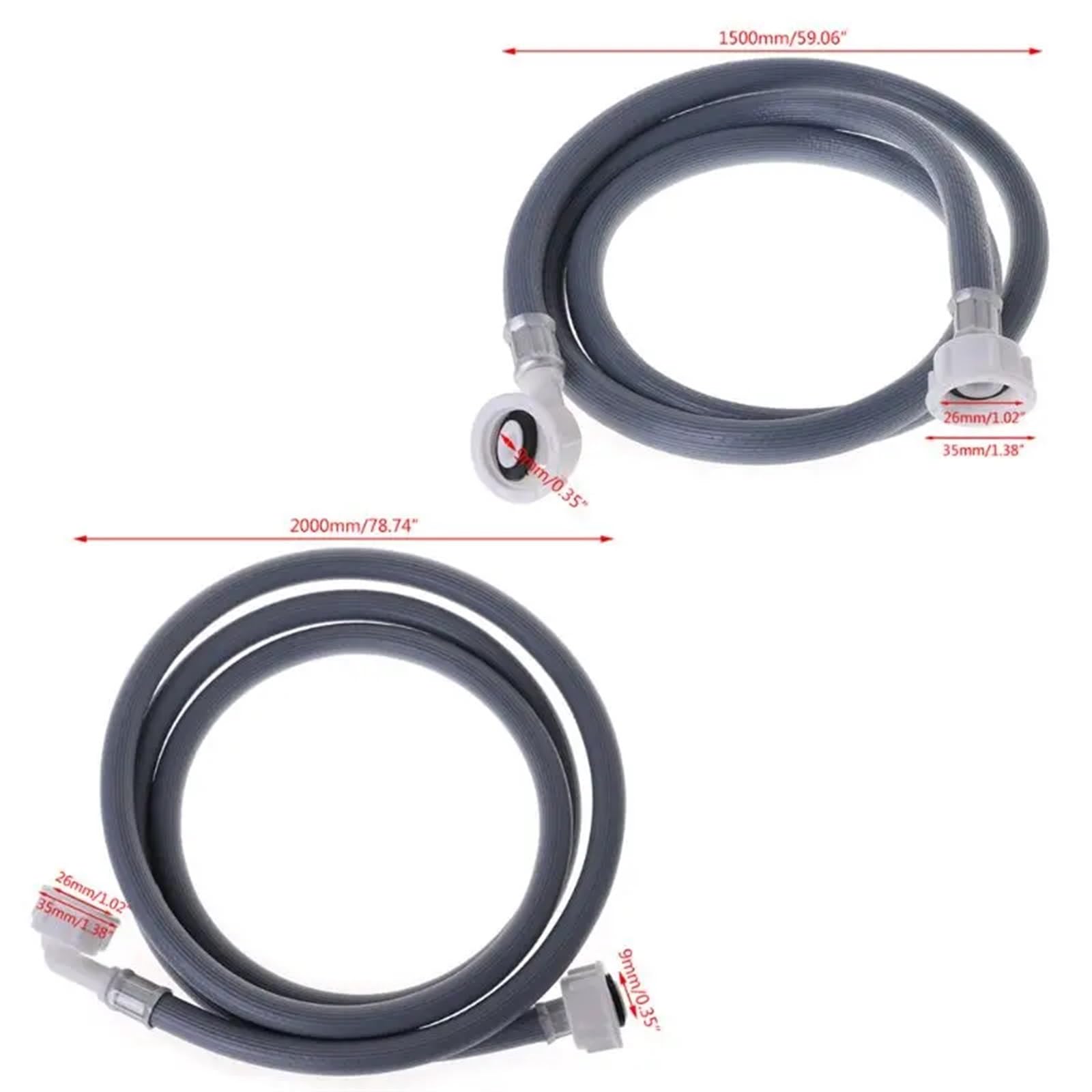 Manguera De Desagüe De La Lavadora Manguera de llenado de alimentación de agua for tubo de entrada de lavavajillas y lavadora con curva de 90 grados