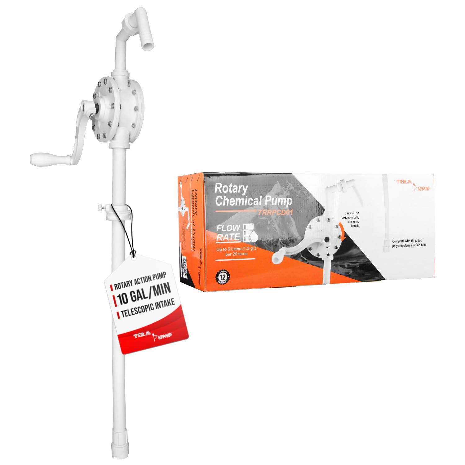 TERA PUMP Drum Barrel Pump - Heavy Duty BPA-Free For Emergency