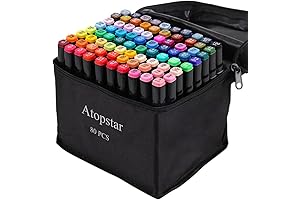 80 Colors Alcohol Markers Dual Tip Pens for Drawing