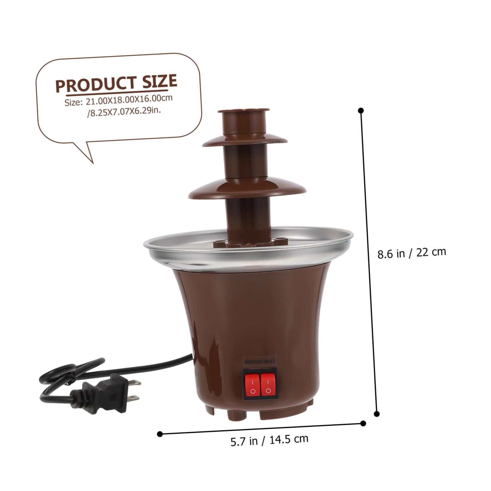 OKUMEYR Professional Chocolate Fountain Machine Chocolate Waterfall Maker for Parties Easy to Assemble for Birthdays Weddings Family Gatherings and Showers