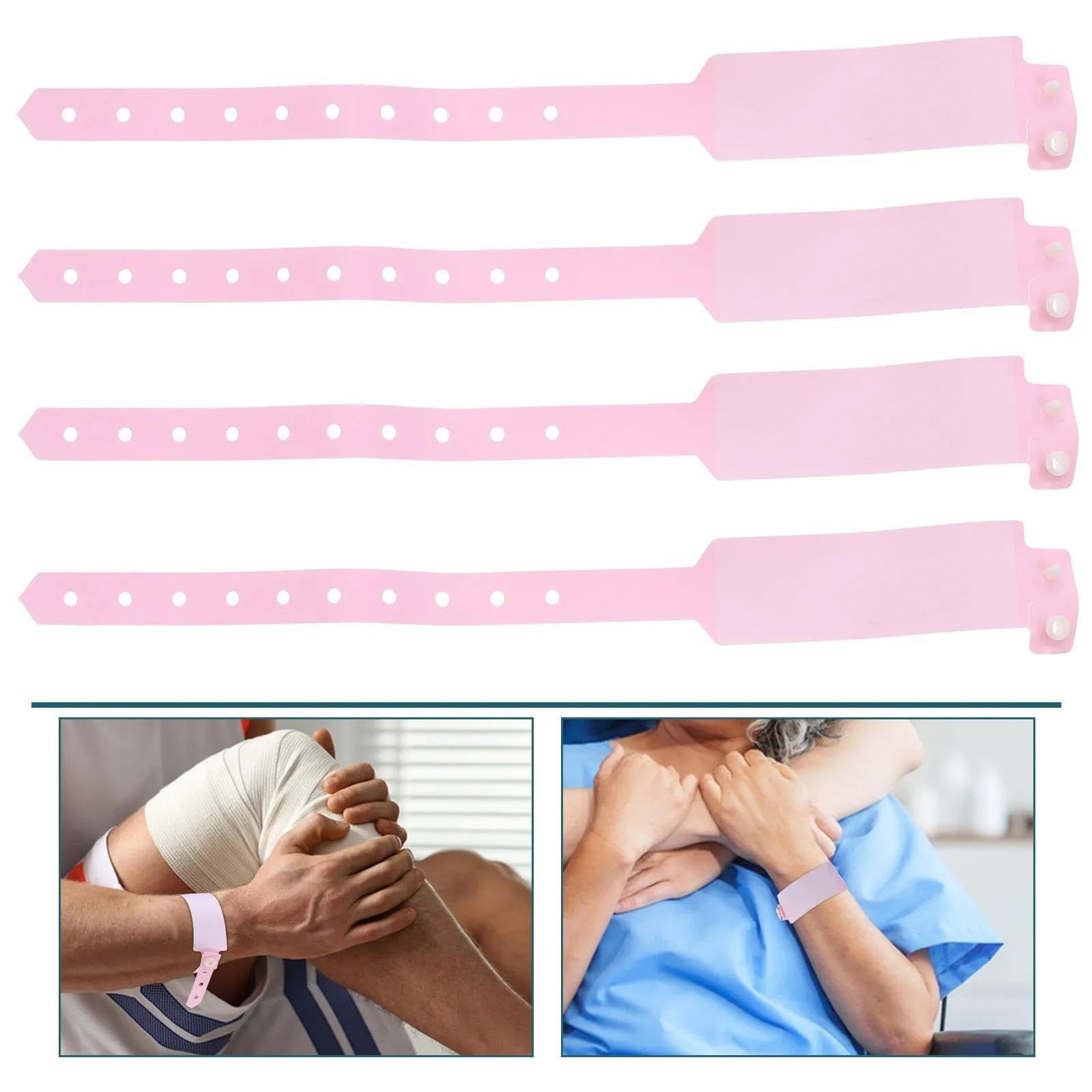 100 bracelets d'identification en PVC