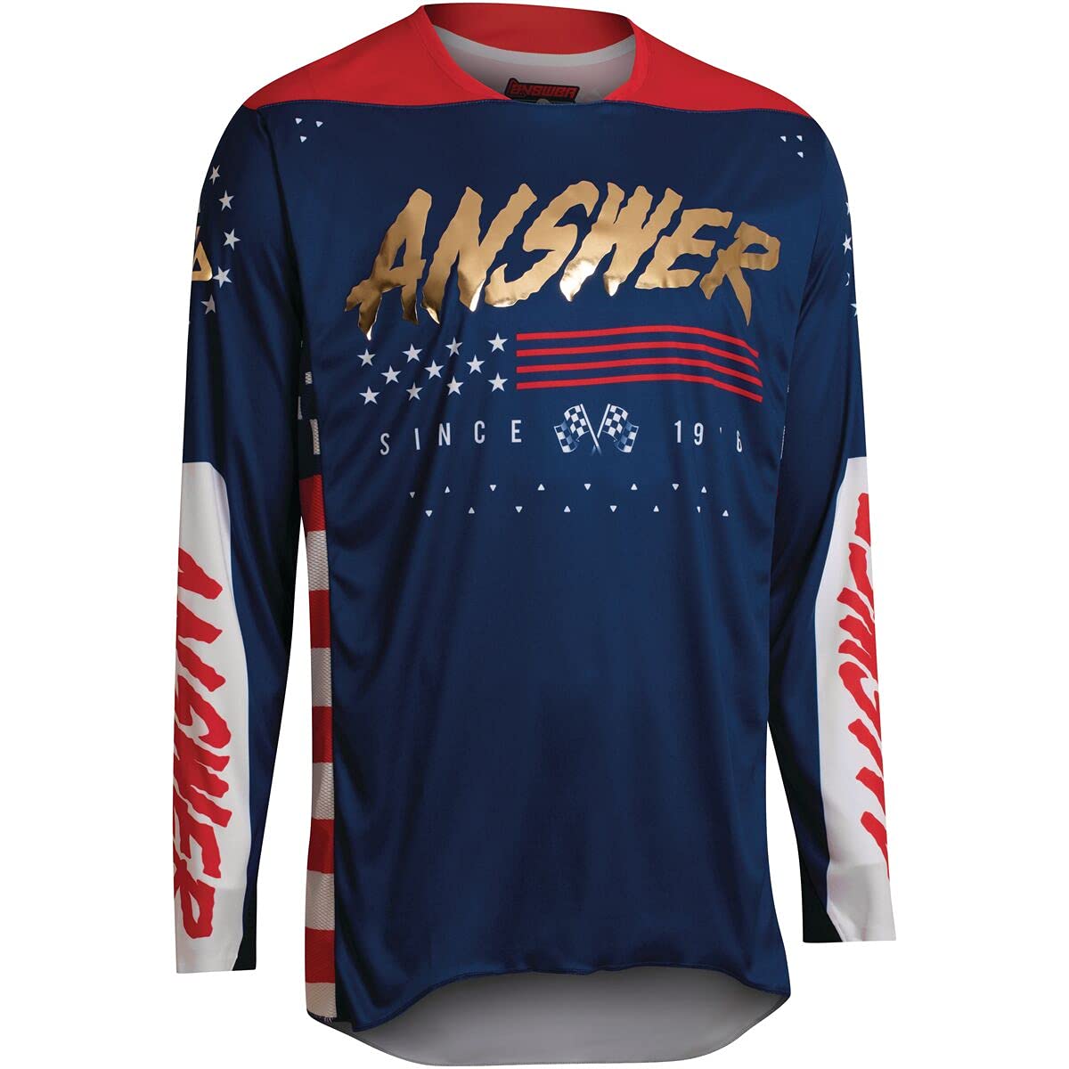 Answer Racing 446916 Men's A22 Elite Redzone Jersey, Answer Red/White/Blue, M