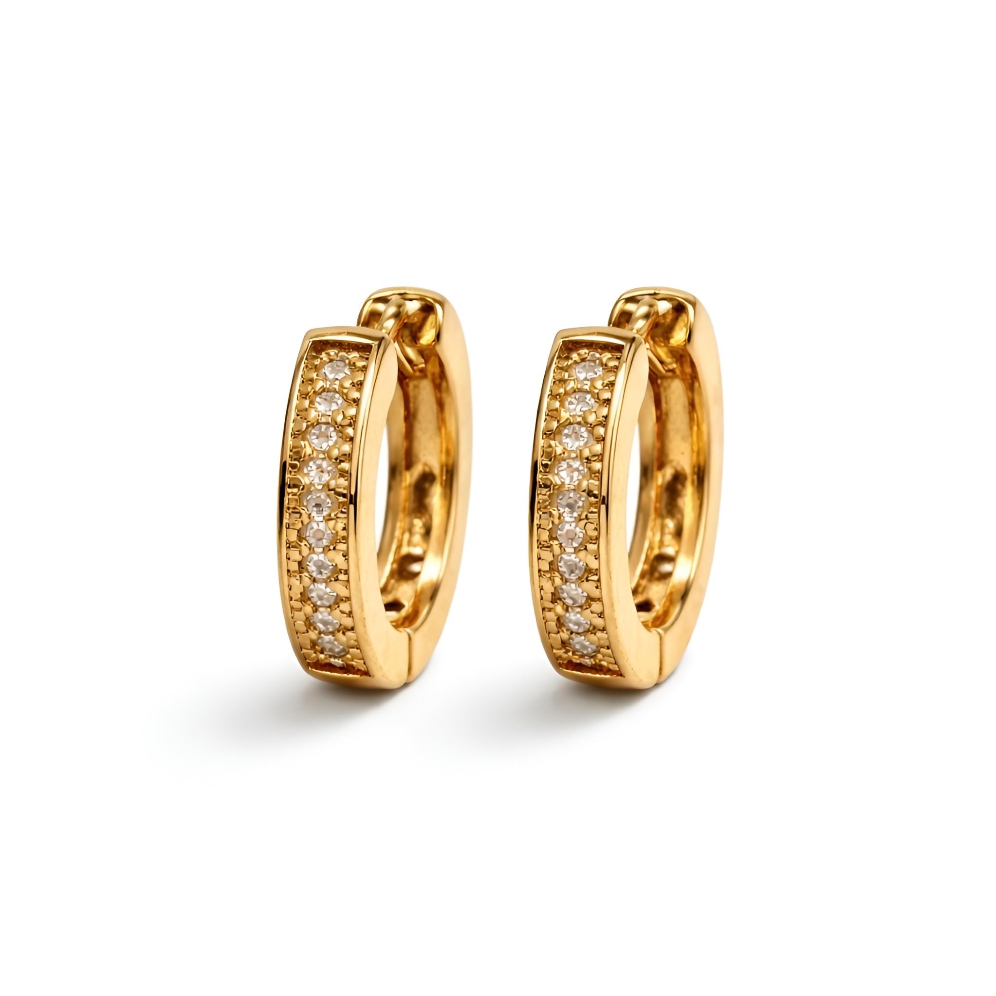 18K Gold Plated Men’s Hoop Earrings Piercing Kan Ki Baali Earrings | Stylish Huggie Earrings for Men & Boys | Stainless Steel Anti-Tarnish | Trendy Small Hoop Earrings for Daily, Festive, Party Occasion Wear Gift For Him