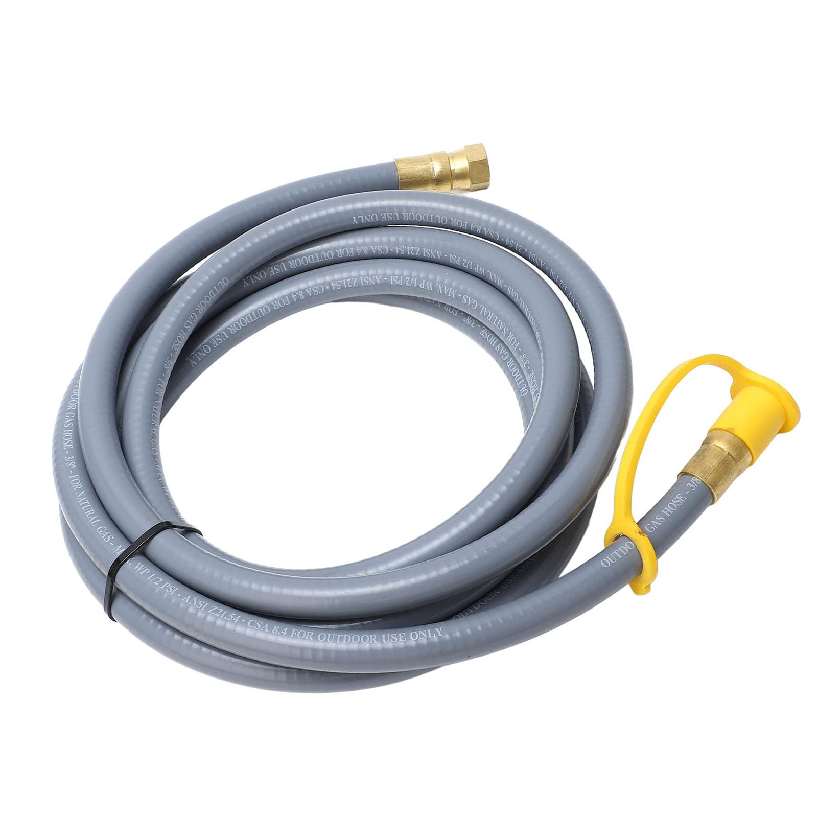 Manguera de Gasolina de Rv de Goma de 12 Pies, Accesorios de Manguera de Extensión de Gasolina RV con Mango de Giro Manual para Fogatas, Parrillas de Barbacoa, Sarténes, Fumadores