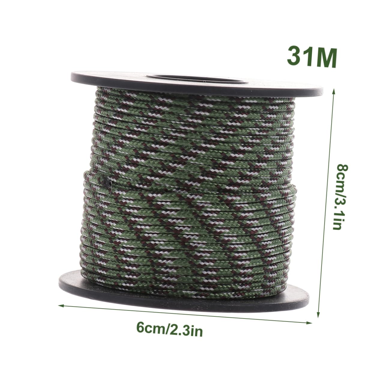 Mikikit Camping Tarp Shelter Tent Light 31m Reflective Rope Strong Guy Lines for Hiking Outdoor