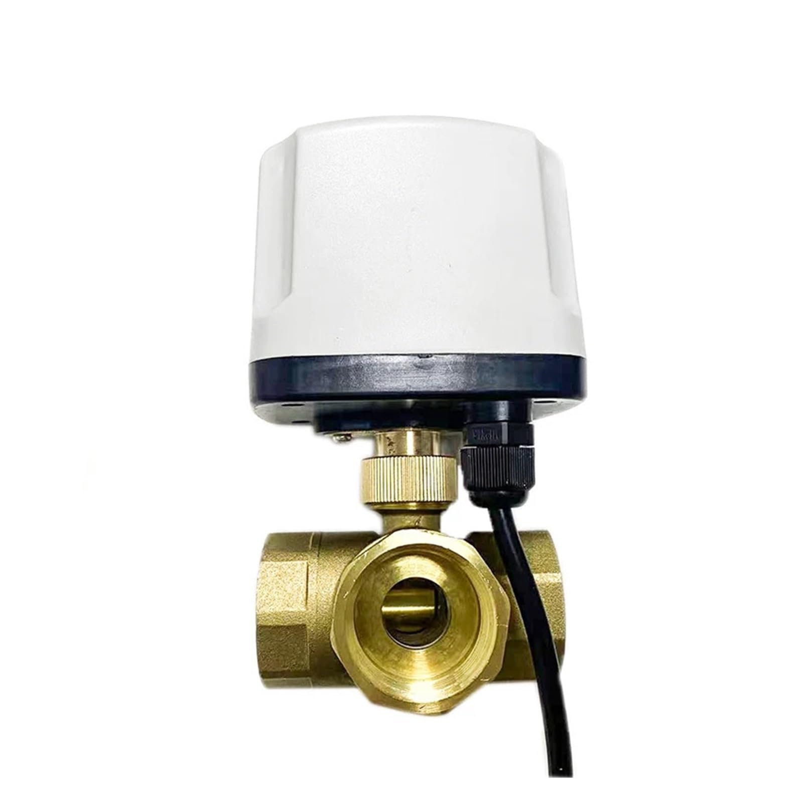 VSPPJYFG 1" three-way IP65 electric ball valve 220V 12V 24V 3 wire 2 control T/L type brass ball valve(L TYPE-12VDC)