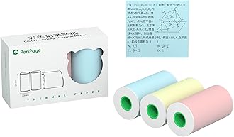 PeriPeri PeriPage 56x30mm (2inch) Colorful Sticky Thermal Paper (Self-Adhesive) For A6, A6 HD,A8 A9s MAX, A40 and Other 2inch Thermal Printers. (10yr Colorful Sticky)