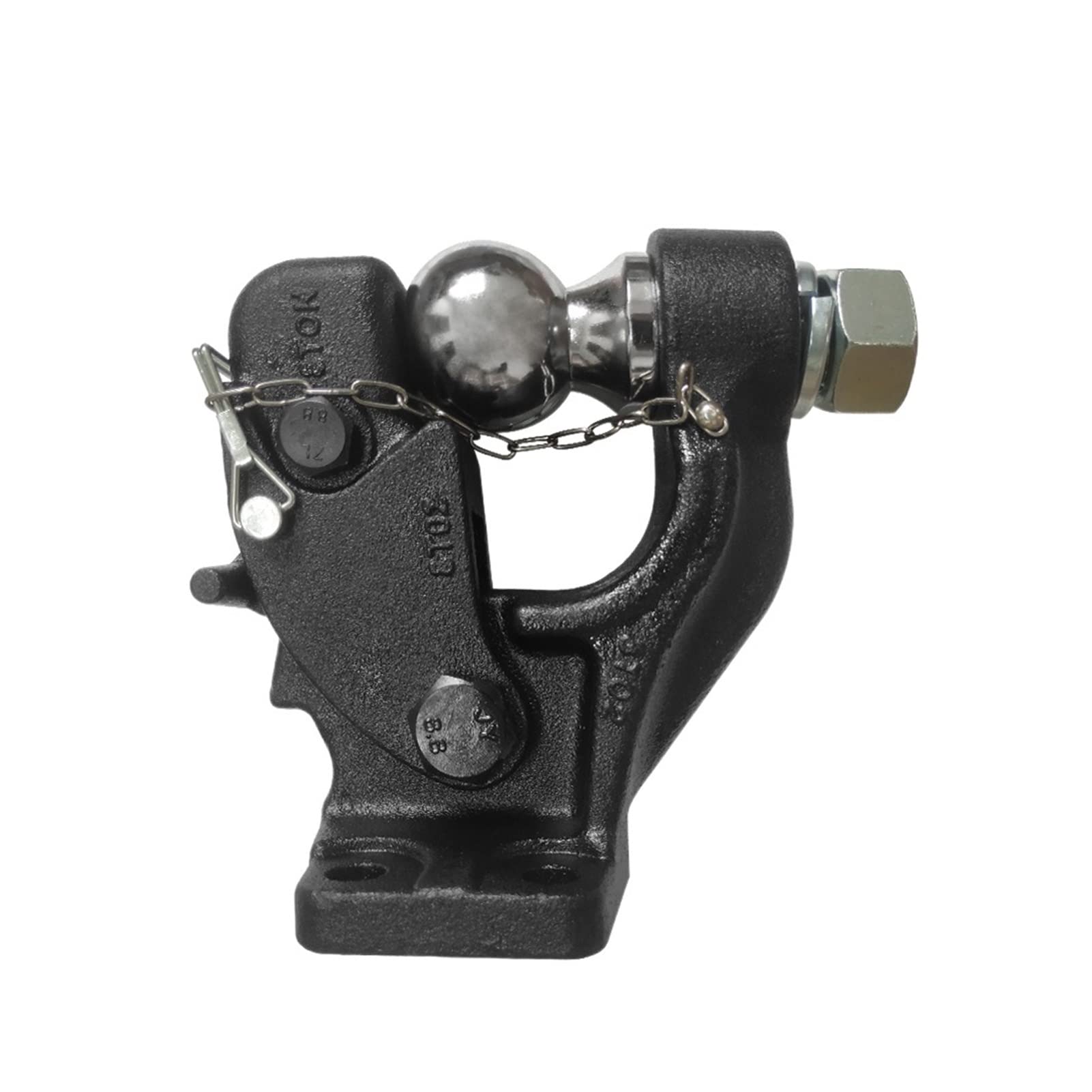 Anhängerkupplung, Heavy Duty Pintle Hook Combo mit 2 Zoll Kugelanhänger Hitch Abschleppkapazität 8 Tonnen Rv. Teile Camper Zubehör Caravan-Komponenten