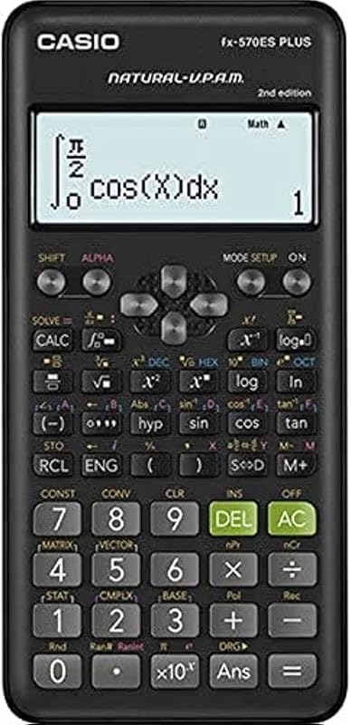 Casio fx-570esplus-2wdtv digital calculator - black
