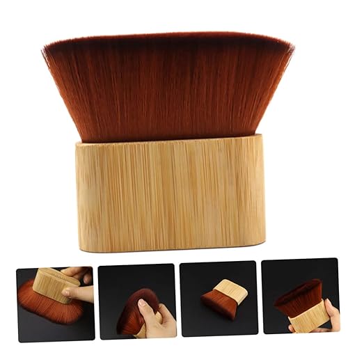 Miniatura 7 de FOMIYES Cepillo de pelo para la cara, plumero de pelo suelto, plumero de cabeza, cepillo de peluquero suave, cepillo de afeitado para hombres,