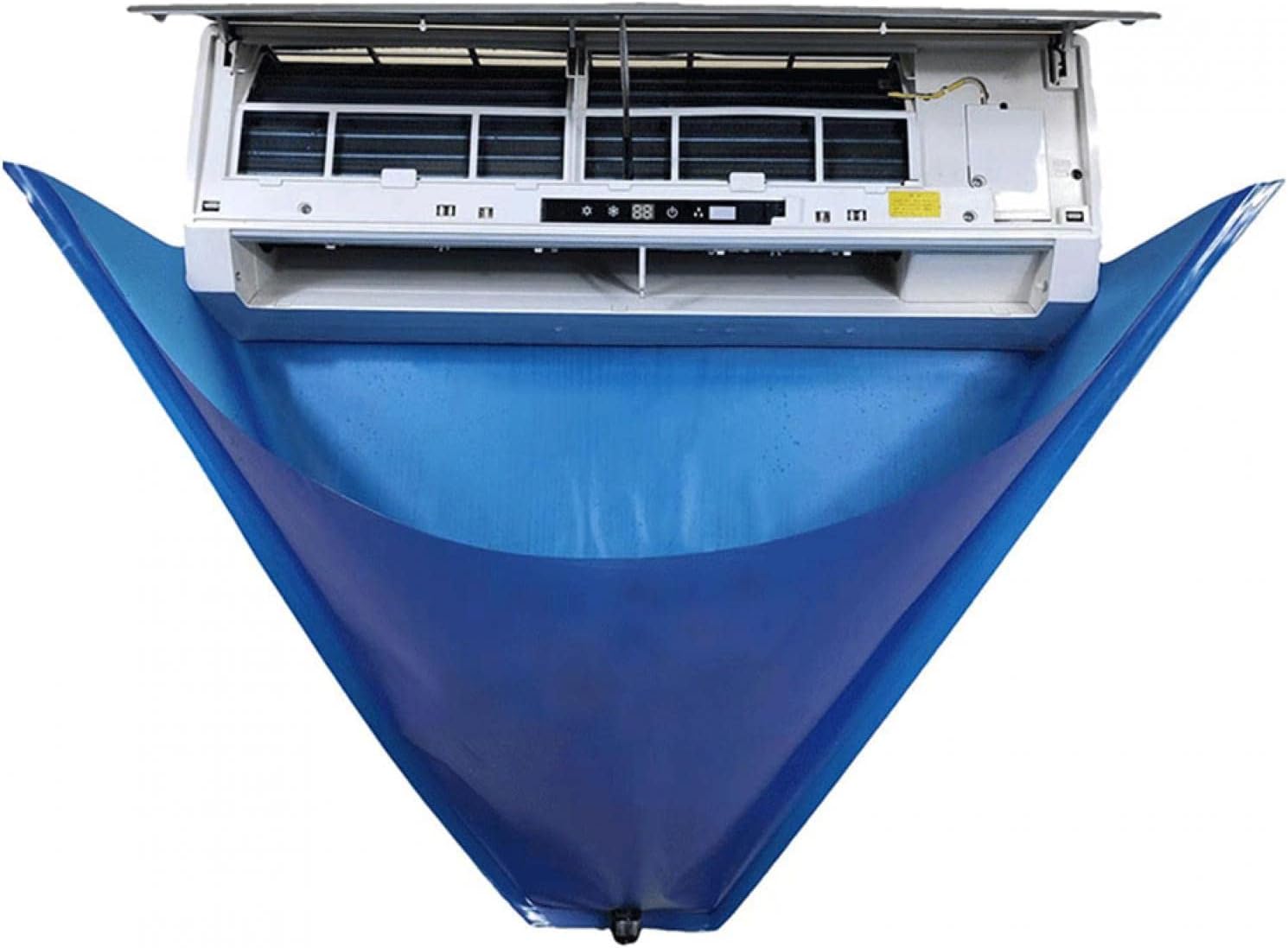 RV77 Air Conditioner Cleaning Cover Kit, Waterproof Wall Mounted Split Air Conditioner Dust Washing Clean Cover with 2.4mWater Pipe - Mini Split Clean Bag for Household 1~1.5P(Size:135x60cm)