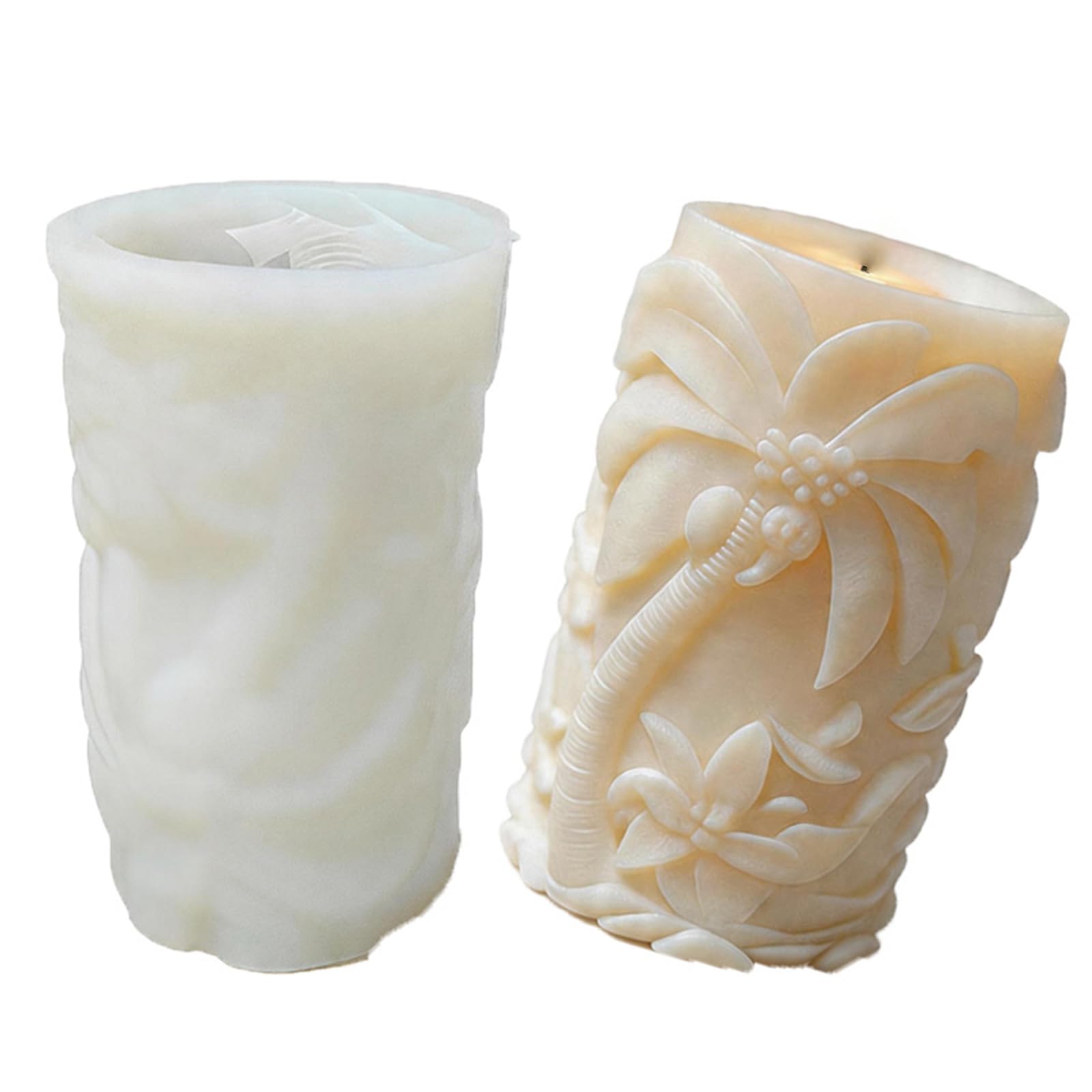 APGLSXY Tree Carving Silicone Molds Cylindrical Shape Silicone Molds for and Soap Chocolate Making Epoxy Resin Making Cast