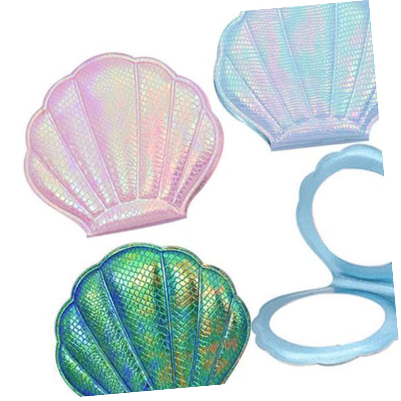 FRCOLOR 3 Set Piccolo Specchio Pieghevole Doppio Lato Ingrandimento Trucco Portatile Compatto Specchio Luminoso Per in Movimento 2 Pezzi * 3