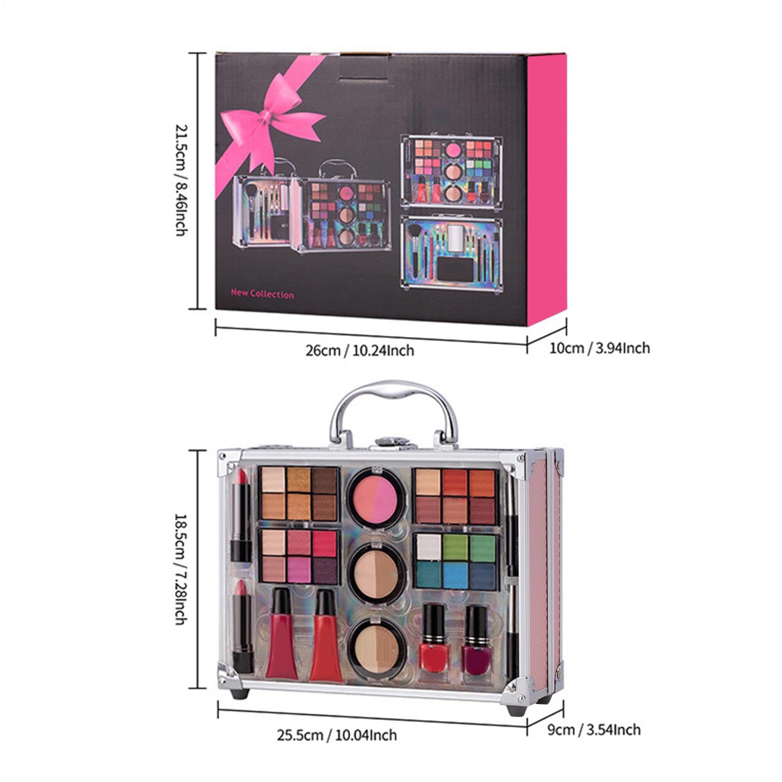 Ensemble de maquillage pour femmes, kit de maquillage pour débutants | Ensemble de maquillage mat longue durée Kit de maquillage étanche | Soins de beauté avec fard à joues, palette d'ombres