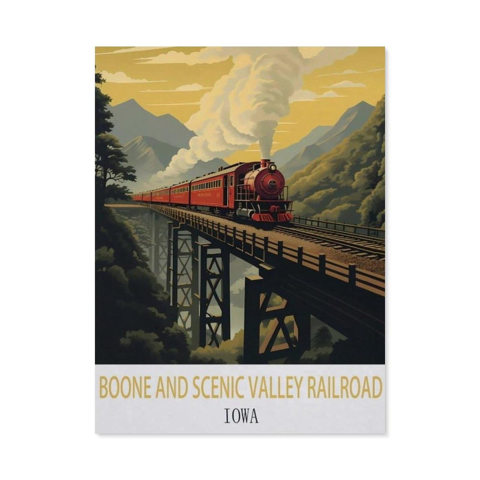 BEAYODKP 5D Diamond Painting，Boone and Scenic Valley Railroad Iowa