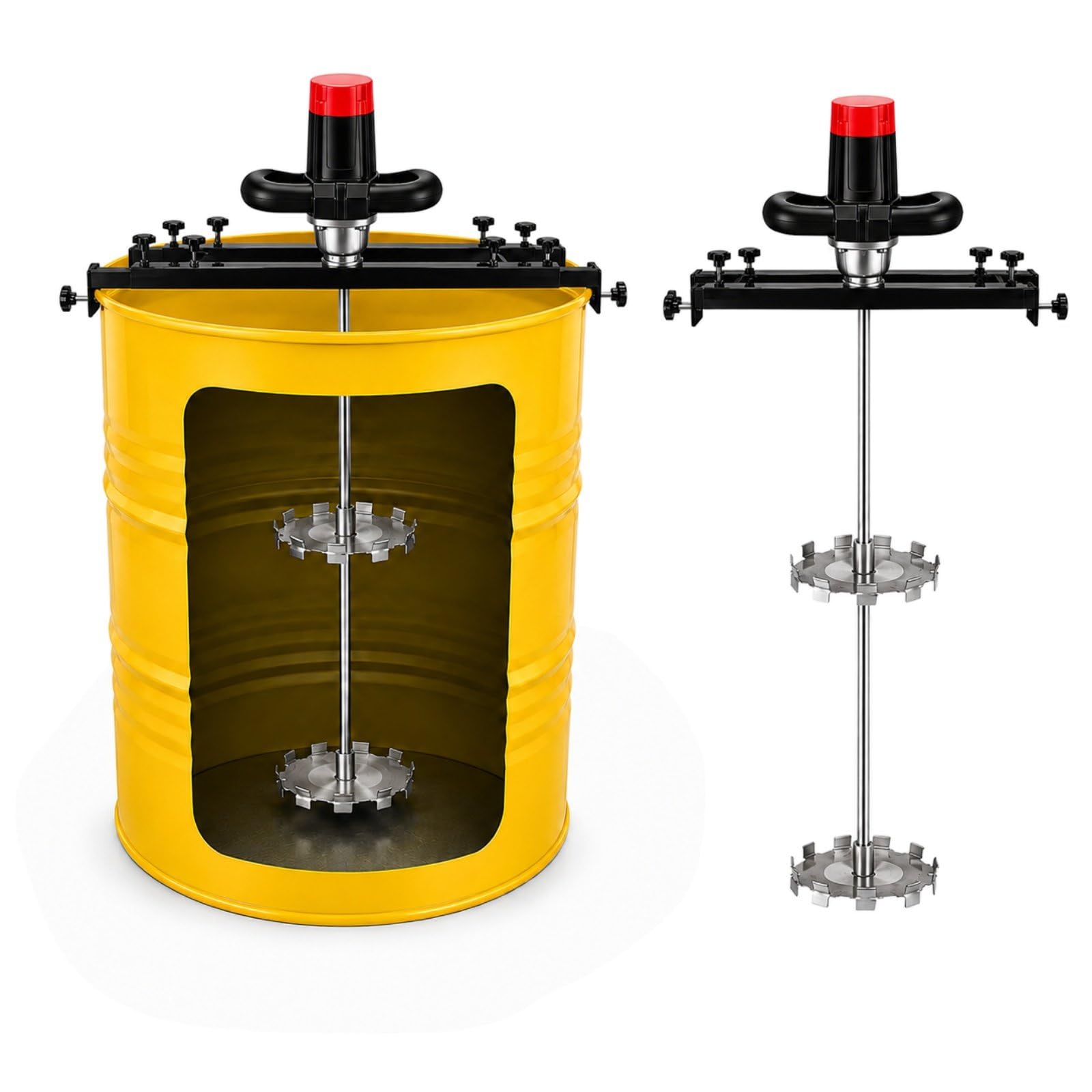 Industrial IBC Mixer for 1000L Tanks, Folding Propeller Agitator Tray