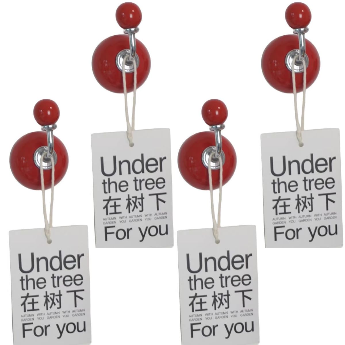 4Pack Colorful Magnetic Hooks, Heavy Duty Magnet Hooks for Refrigerators,Magnetic Hook for Hanging, Keys, Lockers, Home, Office, Classroom (Red)