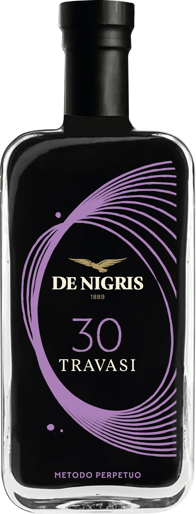 De Nigris 1889 Condimento 30 Travasi | Condimento a Base de Mosto de Uva Cocido Envejecido | Condimento, Equilibrio Perfecto entre Elegancia y Frescura, 100ml