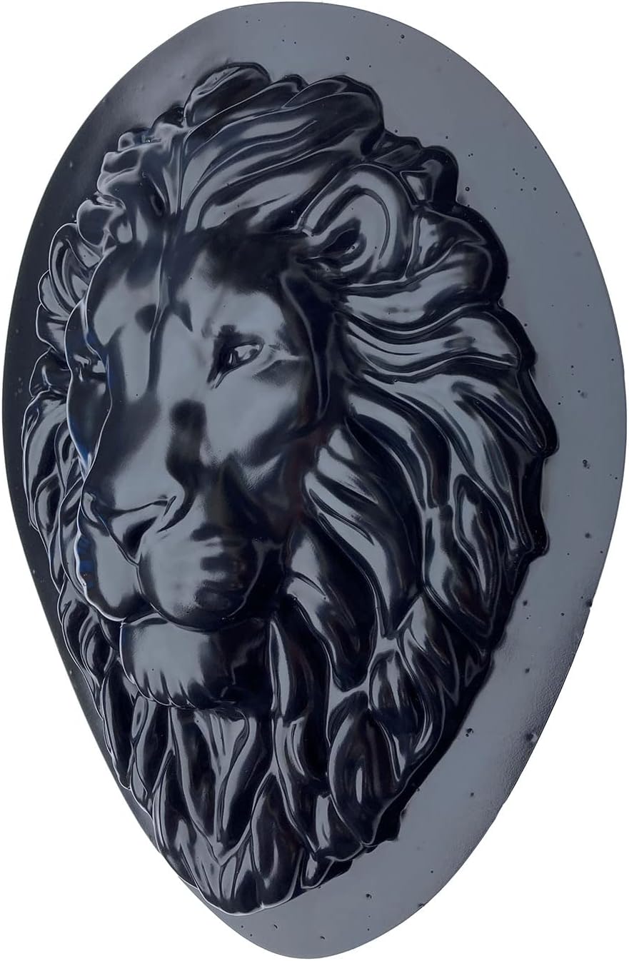 AUTUMN Lion's Head Garden Decor Mold, Concrete Cement Plaque Mold, Lion's Face Form for Garden Figure, DIY Outdoor Décor