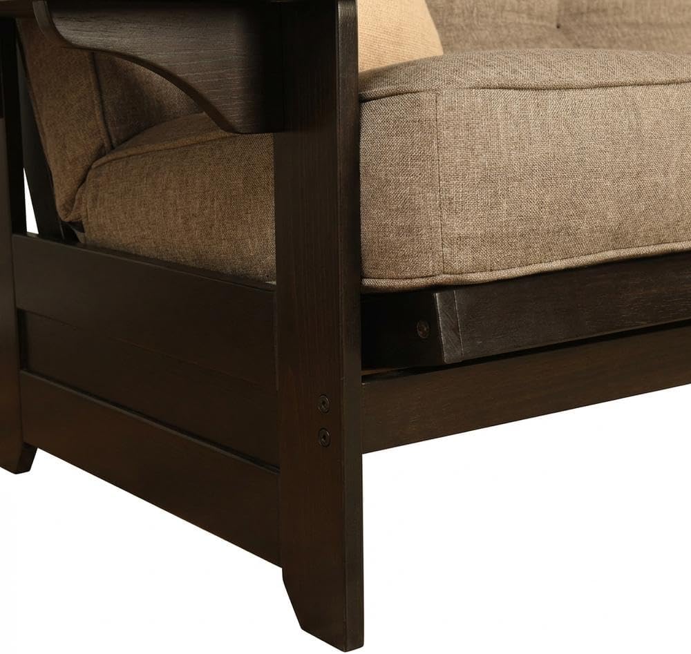 Starlight Canyon Home Light Gray Futon with Sturdy Frame, Comfortable Mattress, Modern Design, Sleeps Two, Ideal for Living Room, Guest Room