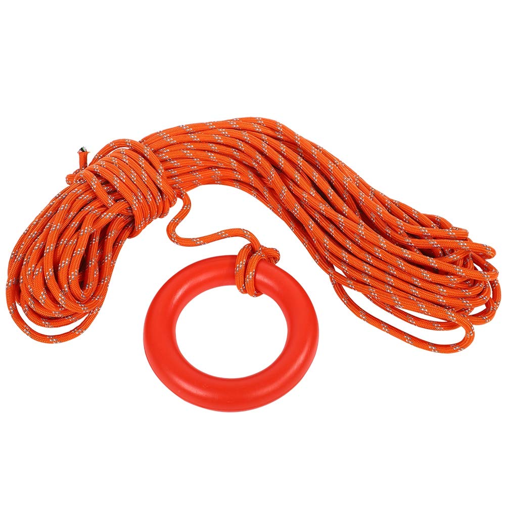 Cuerda de Escape de Escalada Reflectante para Exteriores, 30m, 0,8 cm de diámetro, cordón de Supervivencia de Seguridad Flotante en Agua