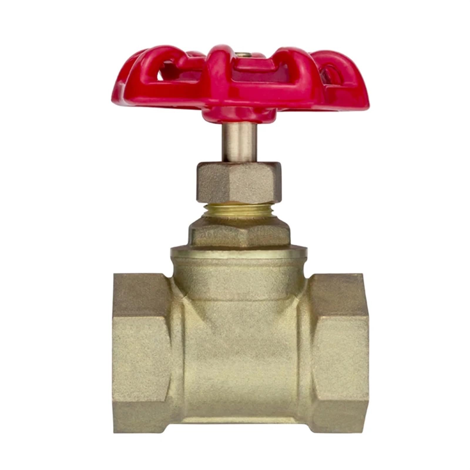 Válvula de compuerta latón Dos vías 1/2", 3/4", 1", 1 1/4", 2" con Interruptor válvula Agua, Rosca Interna, manija Tipo Flor Ciruelo(DN25)