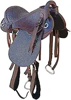 Sela Australiana Cavalgada Luxo marrom para montaria cavalo passeio trabalho lida pronta para uso com arreata