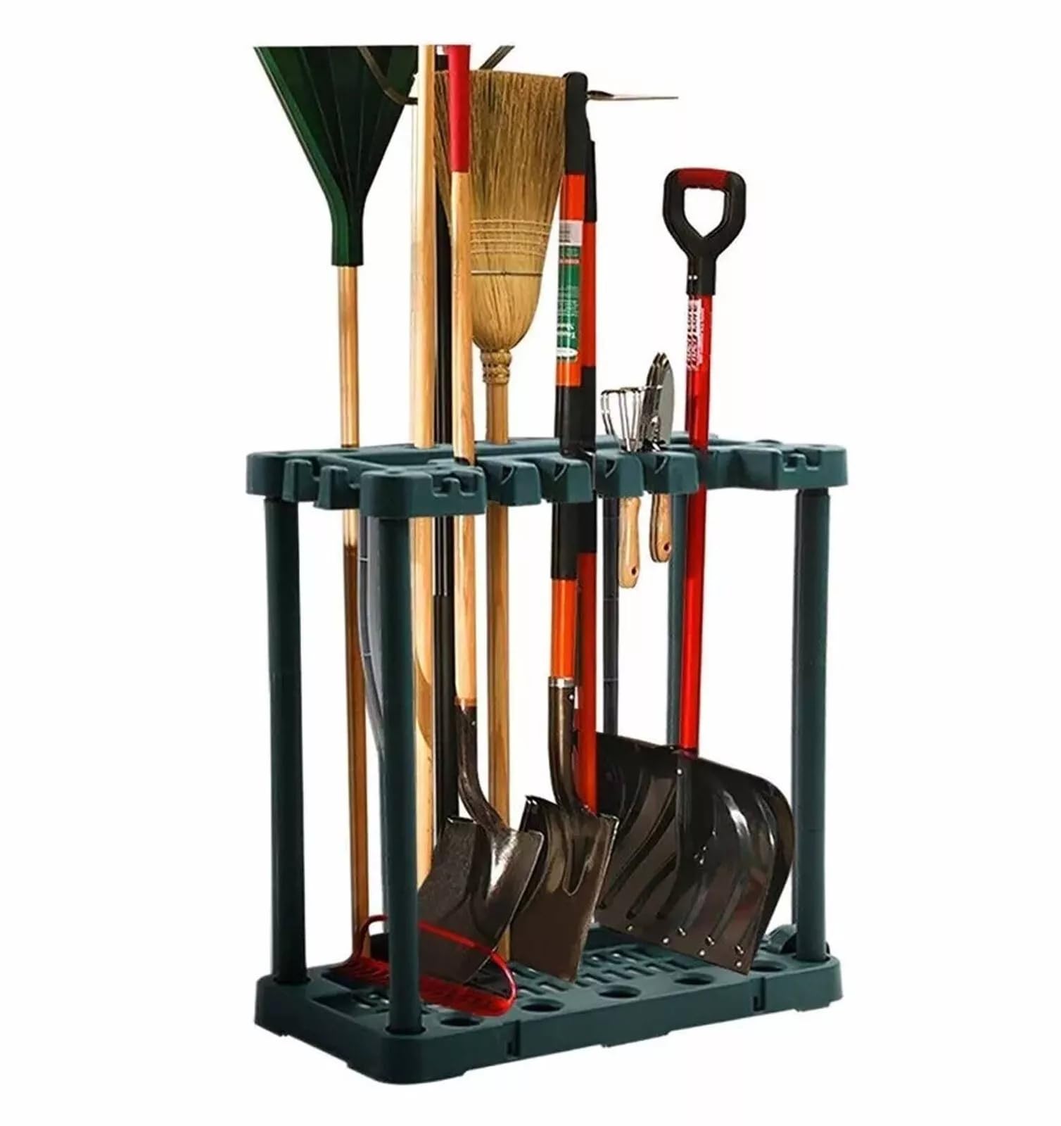 Garden Tidy Tool Rack Shed Storage Organiser Equipment Caddy Gardening Accessories Holder Stand Garage Yard Space Saving Rakes, Shovels & More (Without Pocket)