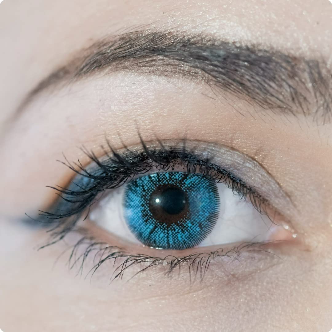 Adore Crystal-Blue Monthly Colored Contact Lenses No Magnification (+0.00)