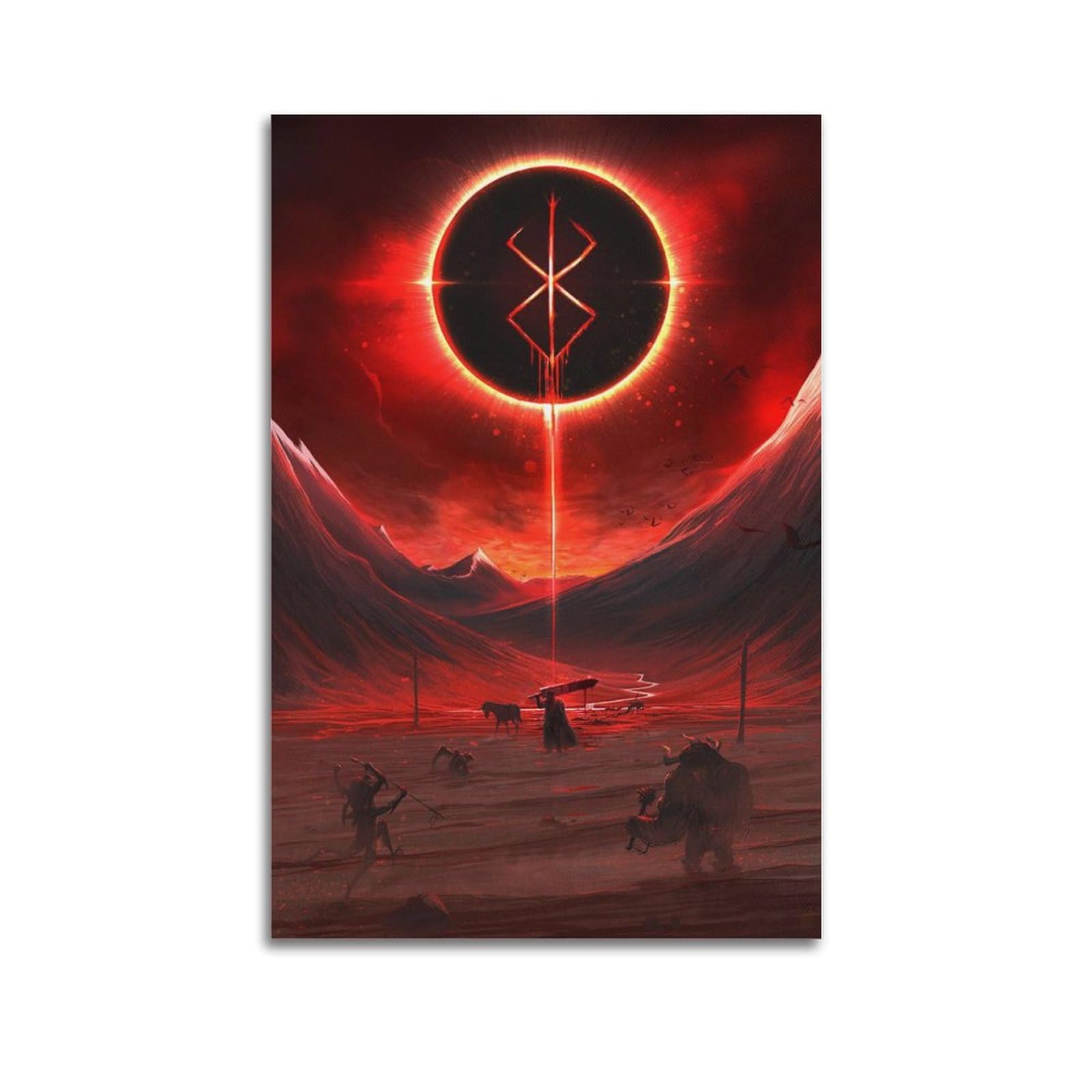 JJXCAC Displate Berserk Art Poster Decorative Painting Canvas Wall Posters And Art Picture Print Modern Family Bedroom Decor Posters 12x18inch(30x45cm)