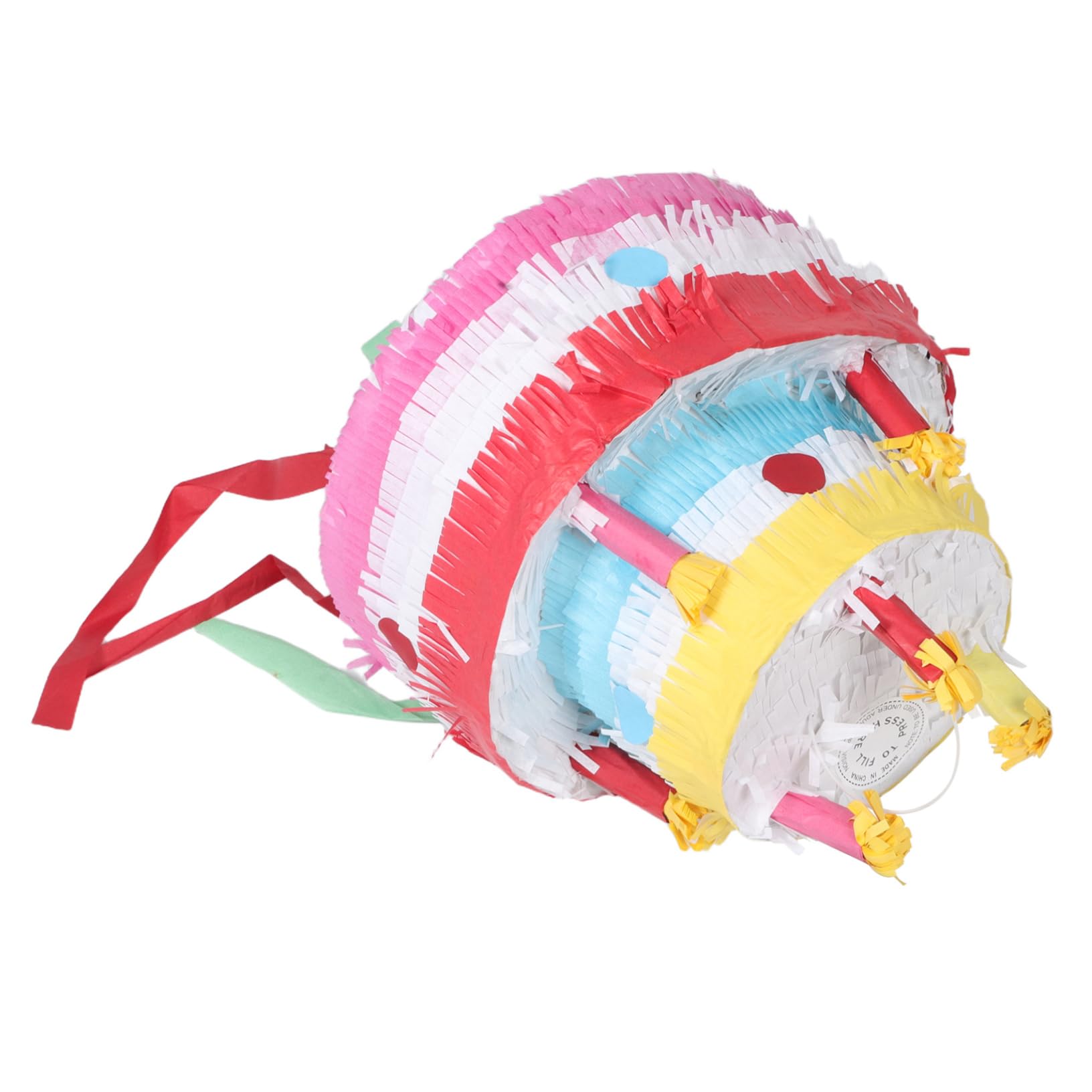 Toyvian Piñata de Pastel de Cumpleaños Grande Tonos Pastel para Fiestas Infantiles y Decoraciones de Cumpleaños Mexicanas Divertido Dulces y Confeti para Fiestas de Verano