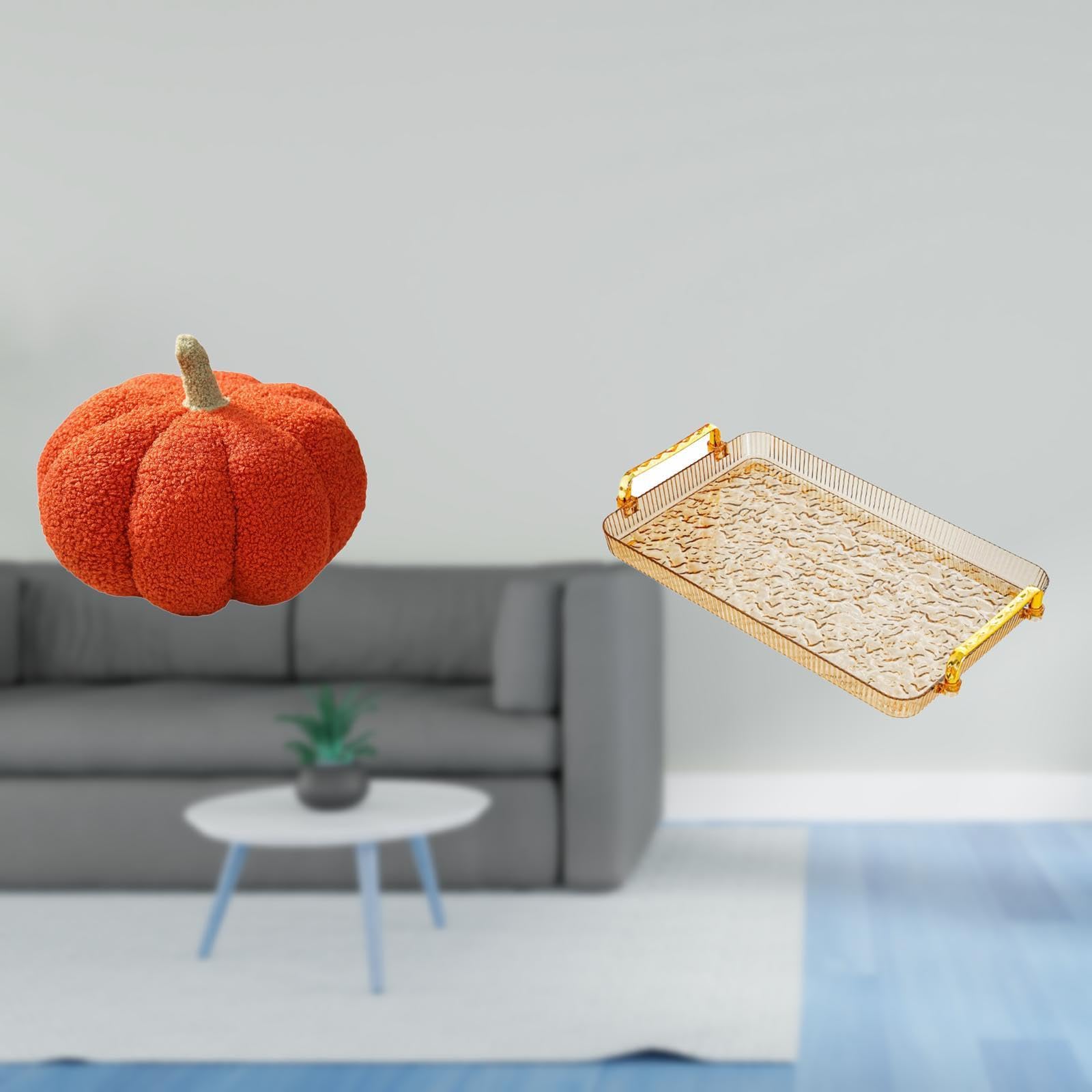 Enakshi®Pumpkin Pillows Plush Sofa Cushion for Bedroom DécorDessert Plate Coffee Table Tray with Handle Jewelry Storage for Dining Room Housewarming Party|Home & Garden|Home Décor|Pillows-image-49