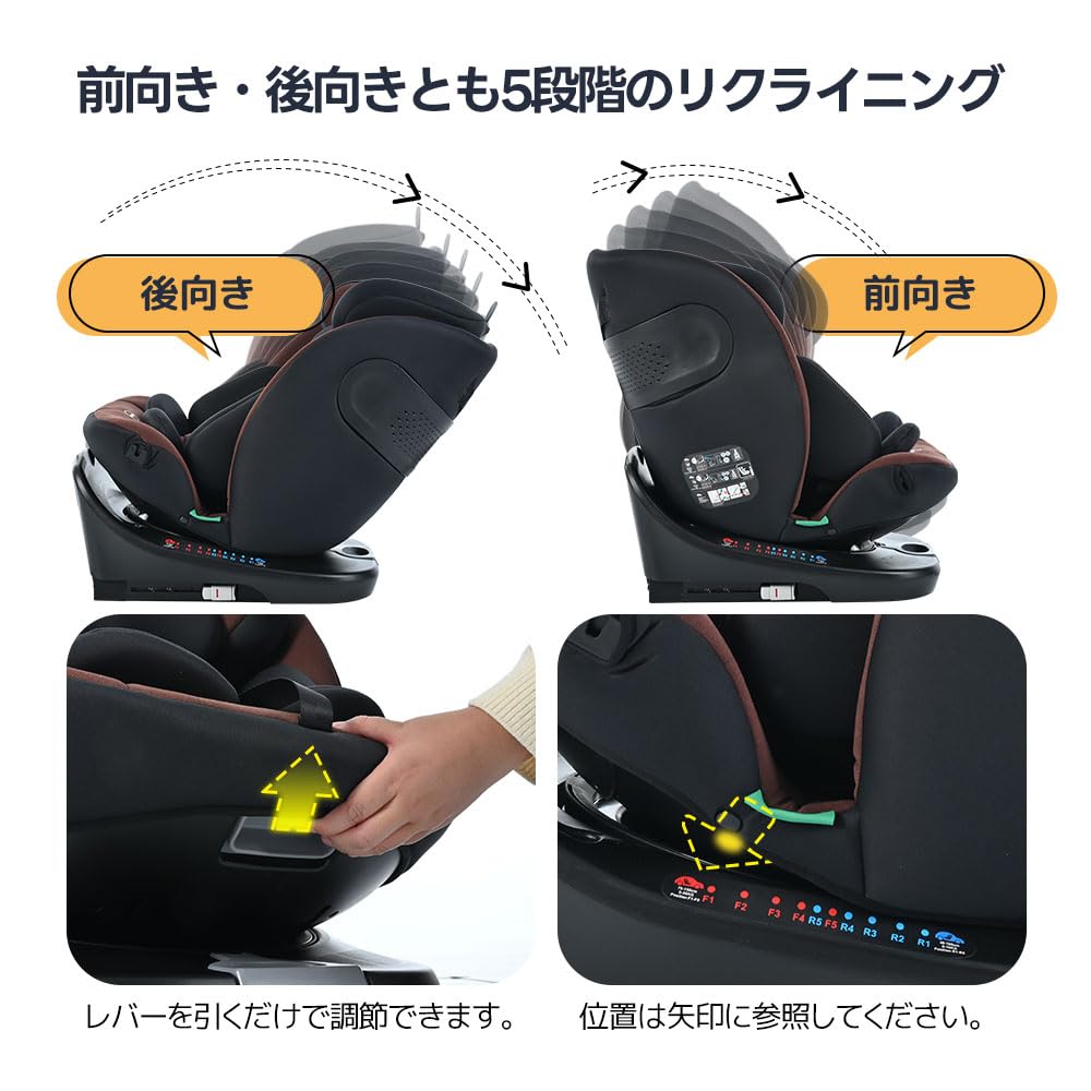 新品❣️チャイルドシート 360°回転 リクライニング 取付簡単 黒 グレー 楽天市場】10％OFF チャイルドシート ISOFIX 新生児 0歳