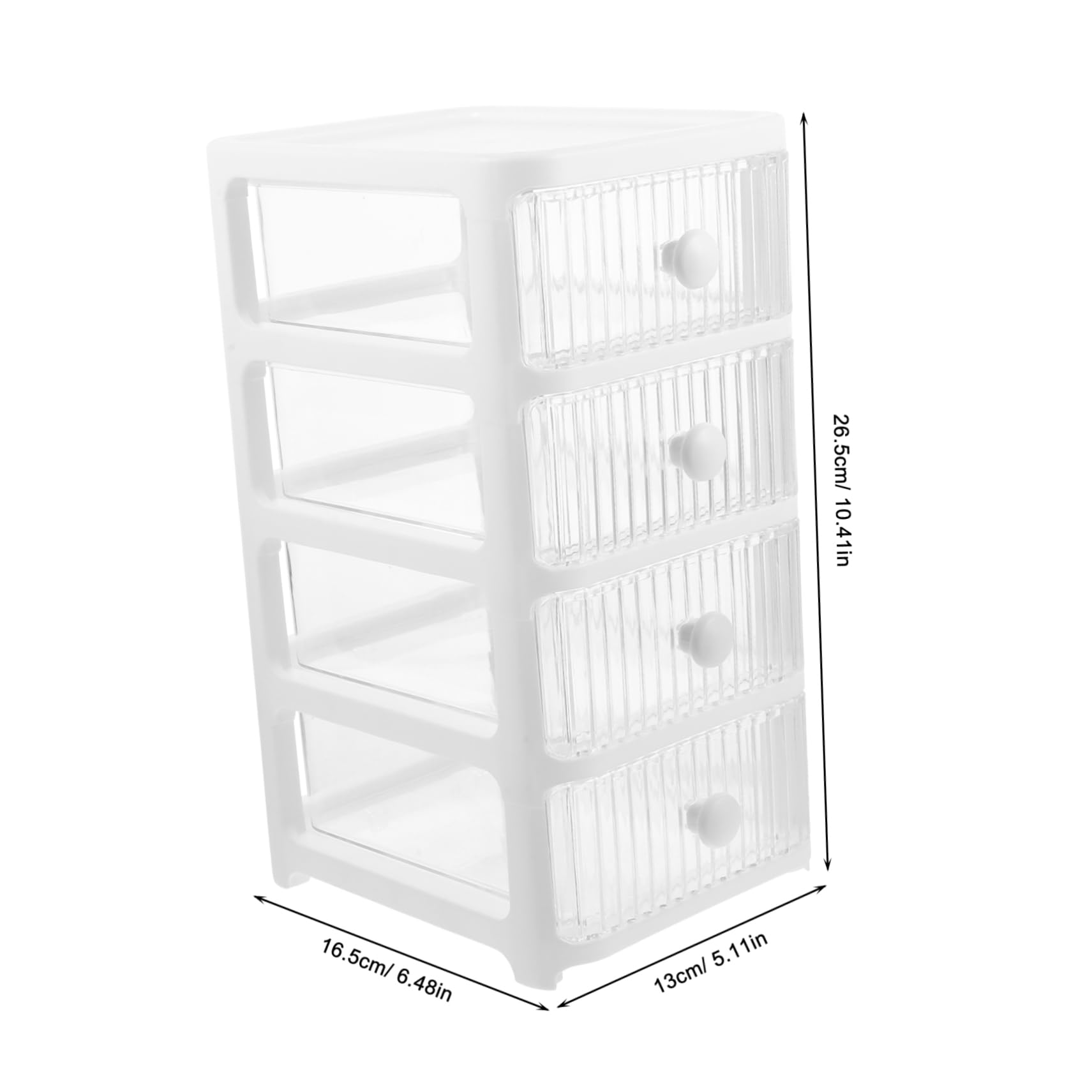 Organizador de Escritorio Cajones de Plástico Multicapa Blanco, Diseño Práctico y Compacto para Almacenamiento de Artículos y Maquillaje