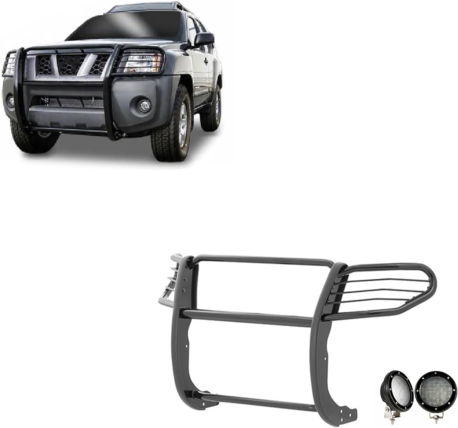 Black Horse Grille brush Bumper Guard Modular Black Come