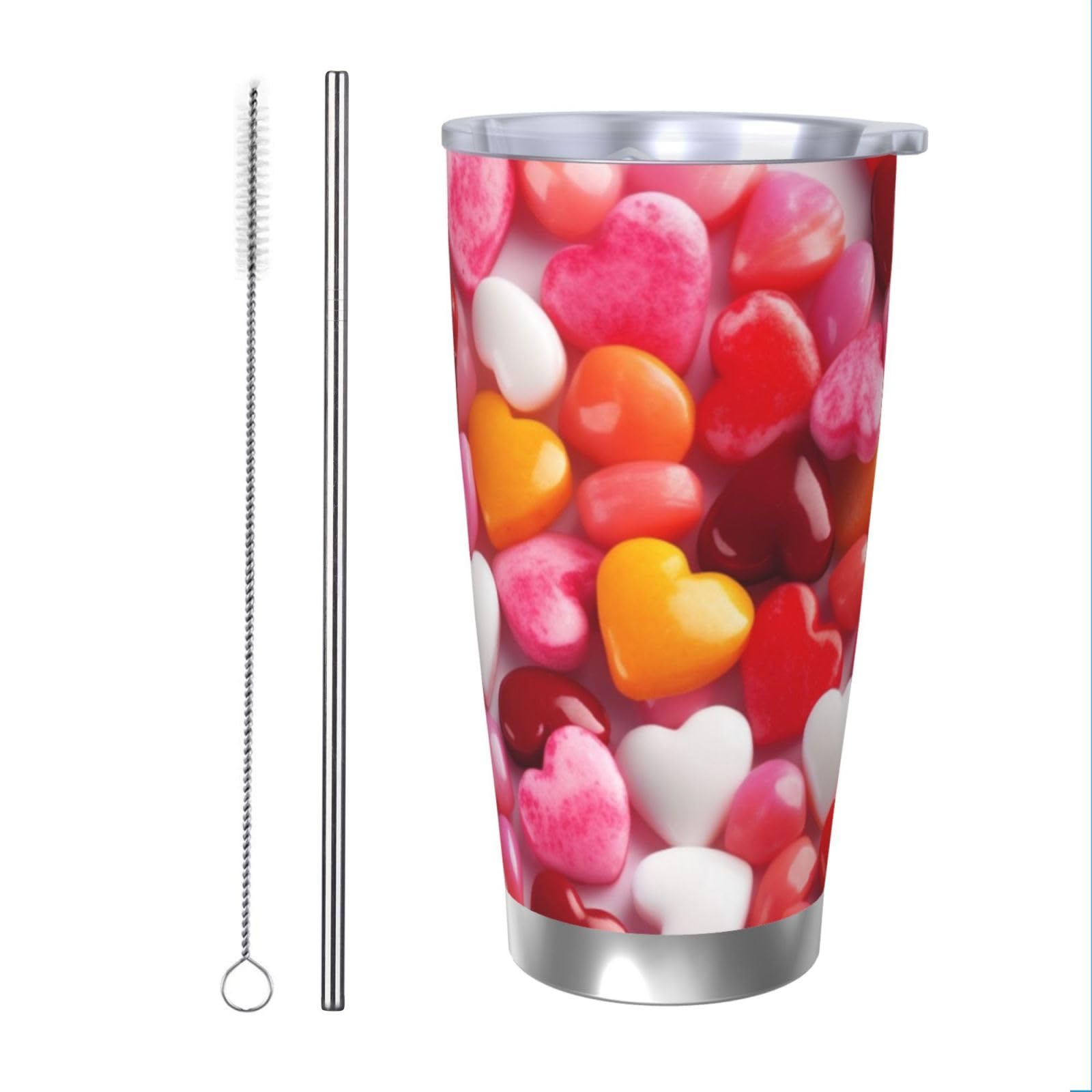 FJAUOQ Gobelet De 591 Ml Avec Couvercle Et Paille, Tasse à