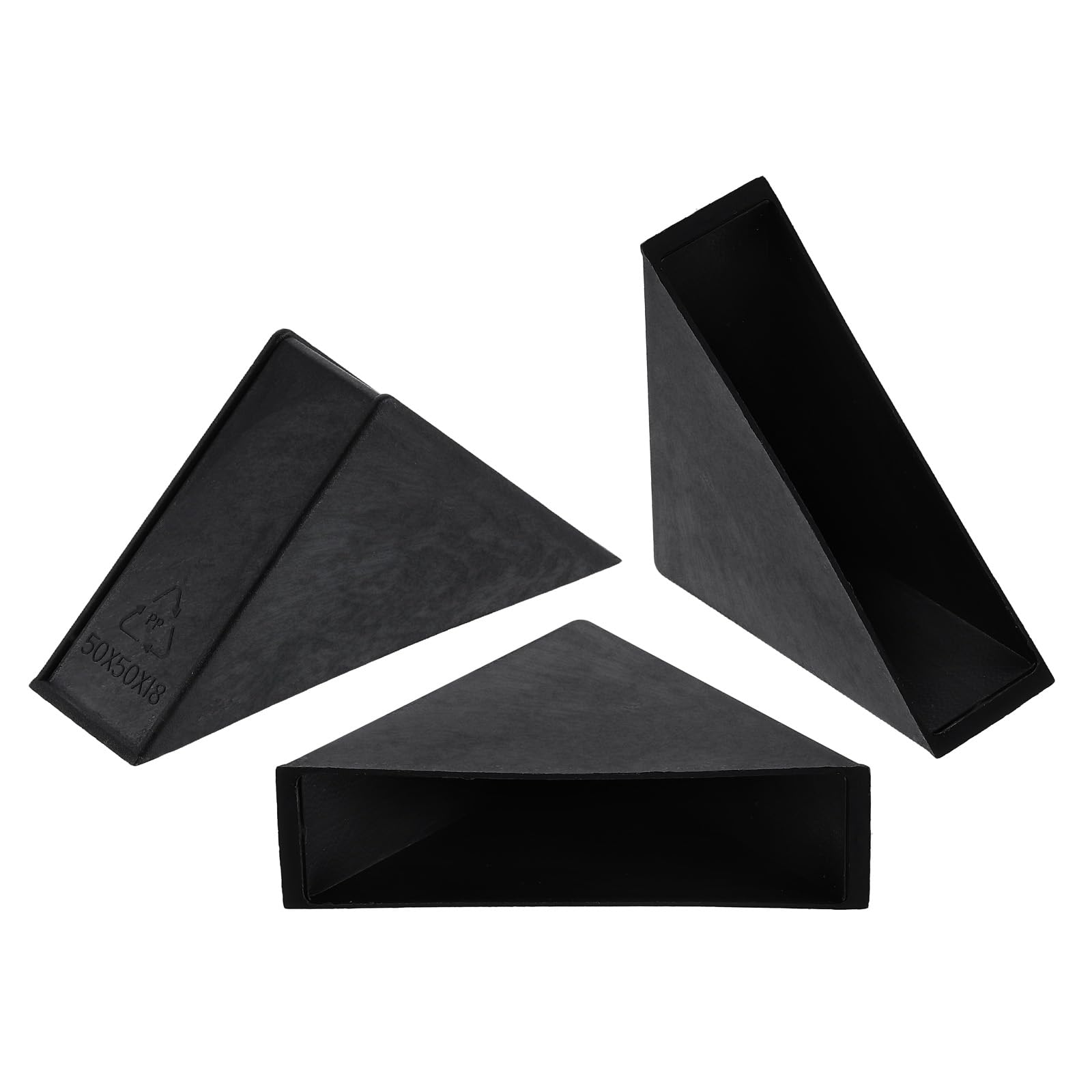 sourcing map Lot de 20 protections d'angle en plastique - 18 x 71 mm - Angle droit - Pour la protection des coins du verre, du miroir, du carrelage - Noir