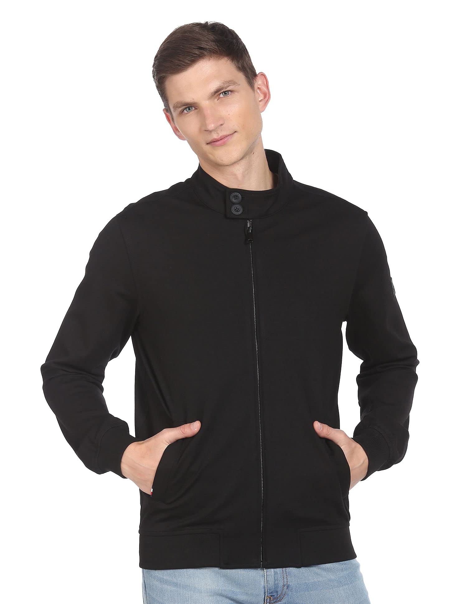 arrow Men's Polyester Regular Jacket (ASAEJK4747_Olive_M)-picture-24
